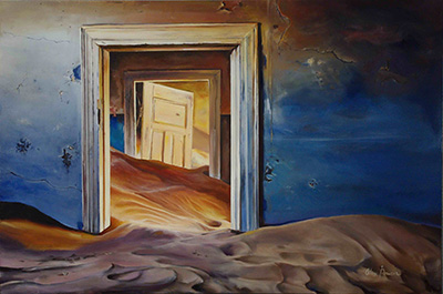 Doorway, oil paint on canvas